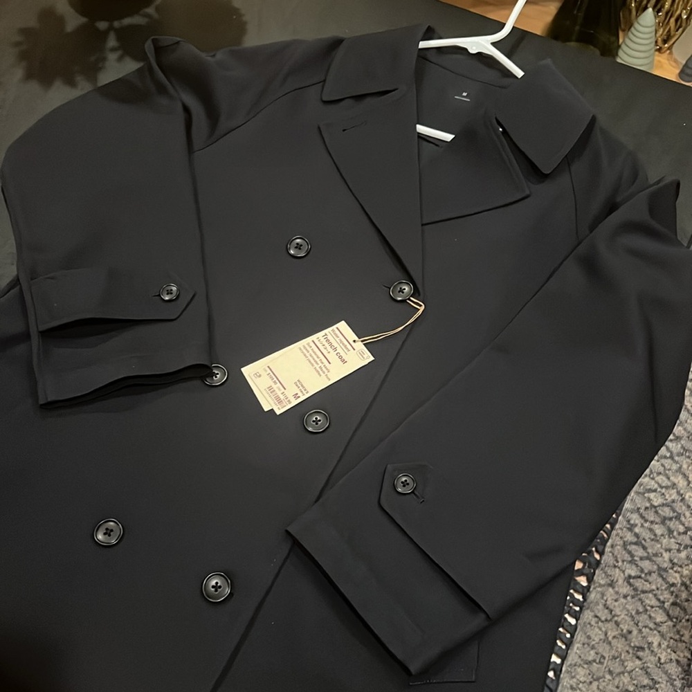 Muji navy blue trench coat - brand new with tags